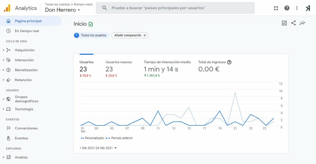 visitas analytics